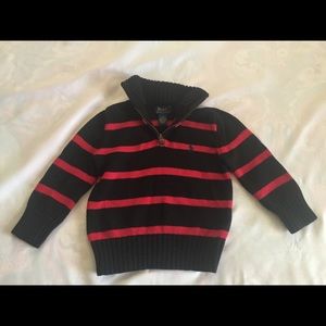 Boys 2/2T Black & Red Sweater by Polo Ralph Lauren